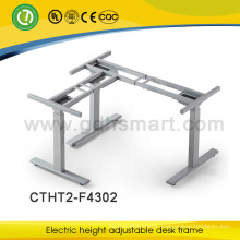 new design and most popular ellipse feet 3 legs electric height adjustable desk frame made in China